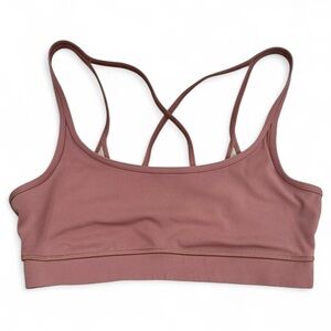 Vuori Mauve Pink Mindset Strappy Yoga/Pilates/Athleisure Sports Bra-Medium/Large
